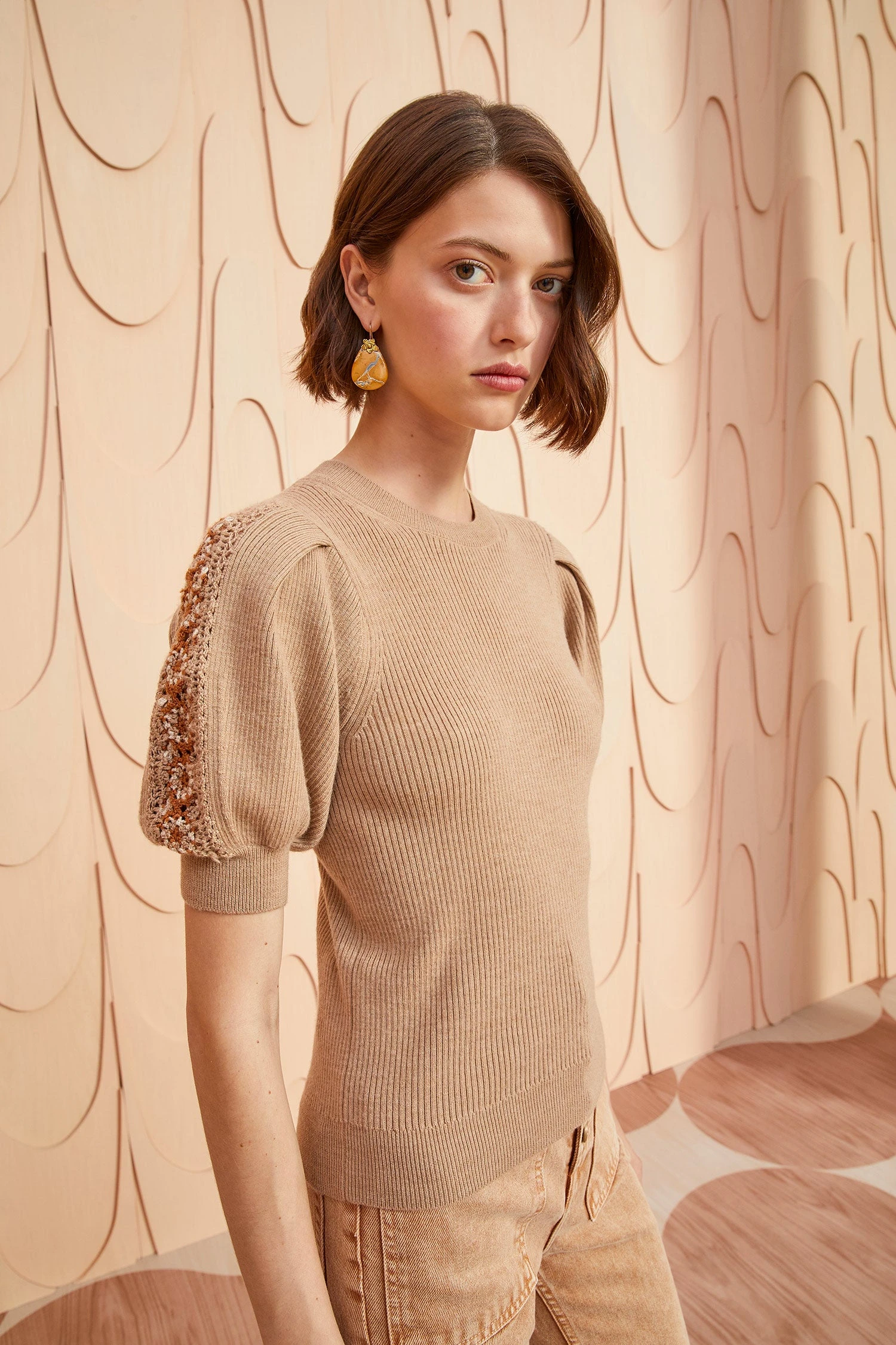 ULLA JOHNSON Harper Top - Fawn 5 ULLA JOHNSON Harper Top - Fawn - Image 3