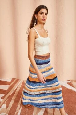 ULLA JOHNSON Hattie Skirt - Aegean -Chic Clothing Store ULLA JOHNSON Hattie Skirt AEGEAN 05