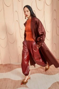 ULLA JOHNSON Helaine Coat - Mahogany 10 ULLA JOHNSON Helaine Coat - Mahogany -Chic Clothing Store ULLA JOHNSON Helaine Coat MAHOGANY 0085