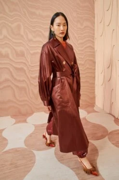 ULLA JOHNSON Helaine Coat - Mahogany 11 ULLA JOHNSON Helaine Coat - Mahogany -Chic Clothing Store ULLA JOHNSON Helaine Coat MAHOGANY 0130