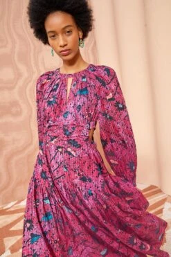 ULLA JOHNSON Helia Dress - Snapdragon -Chic Clothing Store ULLA JOHNSON Helia Dress SNAPDRAGON 05
