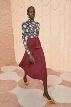 ULLA JOHNSON Imani Skirt - Mahogany -Chic Clothing Store ULLA JOHNSON Imani Skirt MAHOGANY 03