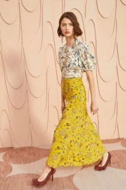 ULLA JOHNSON Imani Skirt - Mimosa -Chic Clothing Store ULLA JOHNSON Imani Skirt MIMOSA 0088