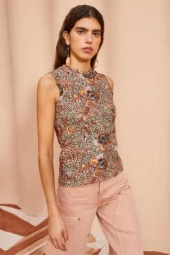 ULLA JOHNSON Ines Top - Wheat Flower