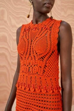 ULLA JOHNSON Innika Dress - Carnelian 10 ULLA JOHNSON Innika Dress - Carnelian -Chic Clothing Store ULLA JOHNSON Innika Dress CARNELIAN 02 ALT