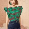 ULLA JOHNSON Iren Top - Malachite