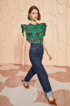 ULLA JOHNSON Iren Top - Malachite -Chic Clothing Store ULLA JOHNSON Iren Top MALACHITE 03