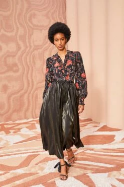 ULLA JOHNSON Irvette Skirt - Noir -Chic Clothing Store ULLA JOHNSON Irvette Skirt NOIR 0025