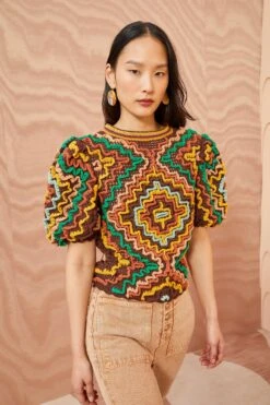 ULLA JOHNSON Kalila Top - Fire Opal