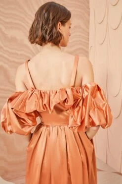 ULLA JOHNSON Lelita Dress - Copper -Chic Clothing Store ULLA JOHNSON Lelita Dress COPPER 0171