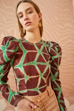 ULLA JOHNSON Leyla Blouse - Teak