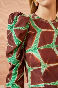 ULLA JOHNSON Leyla Blouse - Teak -Chic Clothing Store ULLA JOHNSON Leyla Blouse TEAK 03