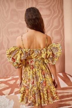 ULLA JOHNSON Lila Dress - Calla Lily -Chic Clothing Store ULLA JOHNSON Lila Dress CALLA LILY 04