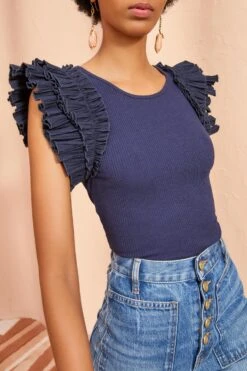 ULLA JOHNSON Lilo Top - Midnight 10 ULLA JOHNSON Lilo Top - Midnight -Chic Clothing Store ULLA JOHNSON Lilo Top MIDNIGHT 05