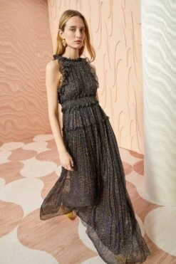 ULLA JOHNSON Lirra Gown - Peridot -Chic Clothing Store ULLA JOHNSON Lirra Gown PERIDOT 01 MAIN