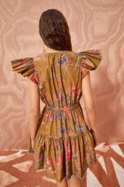 ULLA JOHNSON Loretta Dress - Bamboo -Chic Clothing Store ULLA JOHNSON Loretta Dress BAMBOO 04