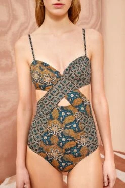 ULLA JOHNSON Luna Maillot - Parrot -Chic Clothing Store ULLA JOHNSON Luna Maillot PARROT 02 ALT