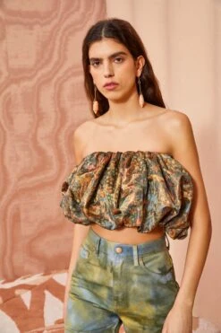 ULLA JOHNSON Lyla Top - Woodland -Chic Clothing Store ULLA JOHNSON Lyla Top WOODLAND 0038