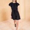 ULLA JOHNSON Mae Dress - Noir -Chic Clothing Store ULLA JOHNSON MAE DRESS NOIR 01 MAIN