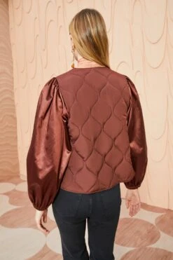 ULLA JOHNSON Maddox Jacket - Mahogany -Chic Clothing Store ULLA JOHNSON Maddox Jacket MAHOGANY 0142