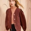 ULLA JOHNSON Maddox Jacket - Mahogany -Chic Clothing Store ULLA JOHNSON Maddox Jacket MAHOGANY 01 MAIN