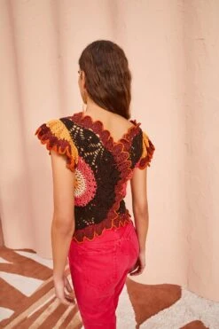 ULLA JOHNSON Magdalena Top - Pomegranate -Chic Clothing Store ULLA JOHNSON Magdalena Top POMEGRANATE 0237