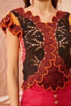 ULLA JOHNSON Magdalena Top - Pomegranate -Chic Clothing Store ULLA JOHNSON Magdalena Top POMEGRANATE 02 ALT