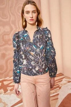 ULLA JOHNSON Manet Blouse - Jet 9 ULLA JOHNSON Manet Blouse - Jet -Chic Clothing Store ULLA JOHNSON Manet Blouse JET 03