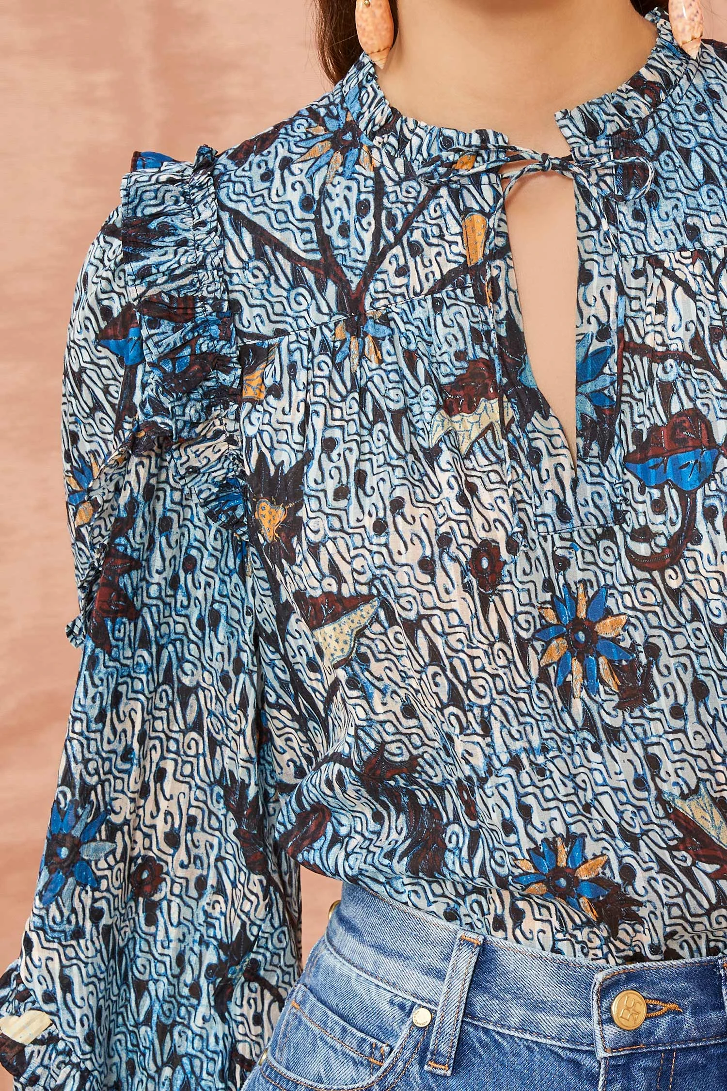 ULLA JOHNSON Manet Blouse - Morning Glory 4 ULLA JOHNSON Manet Blouse - Morning Glory - Image 2