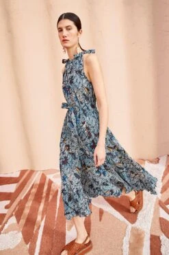 ULLA JOHNSON Mariam Dress - Morning Glory 11 ULLA JOHNSON Mariam Dress - Morning Glory -Chic Clothing Store ULLA JOHNSON Mariam Dress MORNING GLORY 05