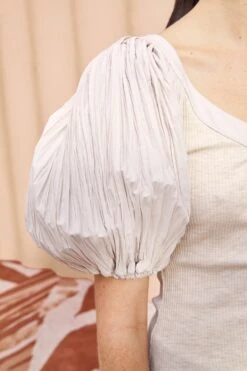 ULLA JOHNSON Marika Top - Cobblestone -Chic Clothing Store ULLA JOHNSON Marika Top COBBLESTONE 05