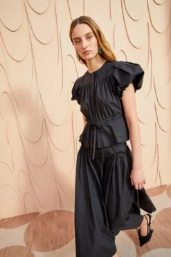 ULLA JOHNSON Mila Top - Noir -Chic Clothing Store ULLA JOHNSON Mila Top NOIR 03