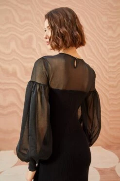 ULLA JOHNSON Milla Dress - Noir -Chic Clothing Store ULLA JOHNSON Milla Dress NOIR 0146