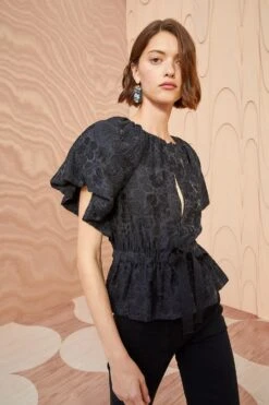 ULLA JOHNSON Mirabelle Top - Noir -Chic Clothing Store ULLA JOHNSON Mirabelle Top NOIR 05