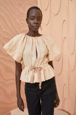 ULLA JOHNSON Mirabelle Top - Peony