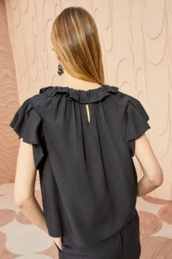 ULLA JOHNSON Monika Top - Noir -Chic Clothing Store ULLA JOHNSON Monika Top NOIR 03