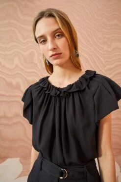 ULLA JOHNSON Monika Top - Noir -Chic Clothing Store ULLA JOHNSON Monika Top NOIR 05