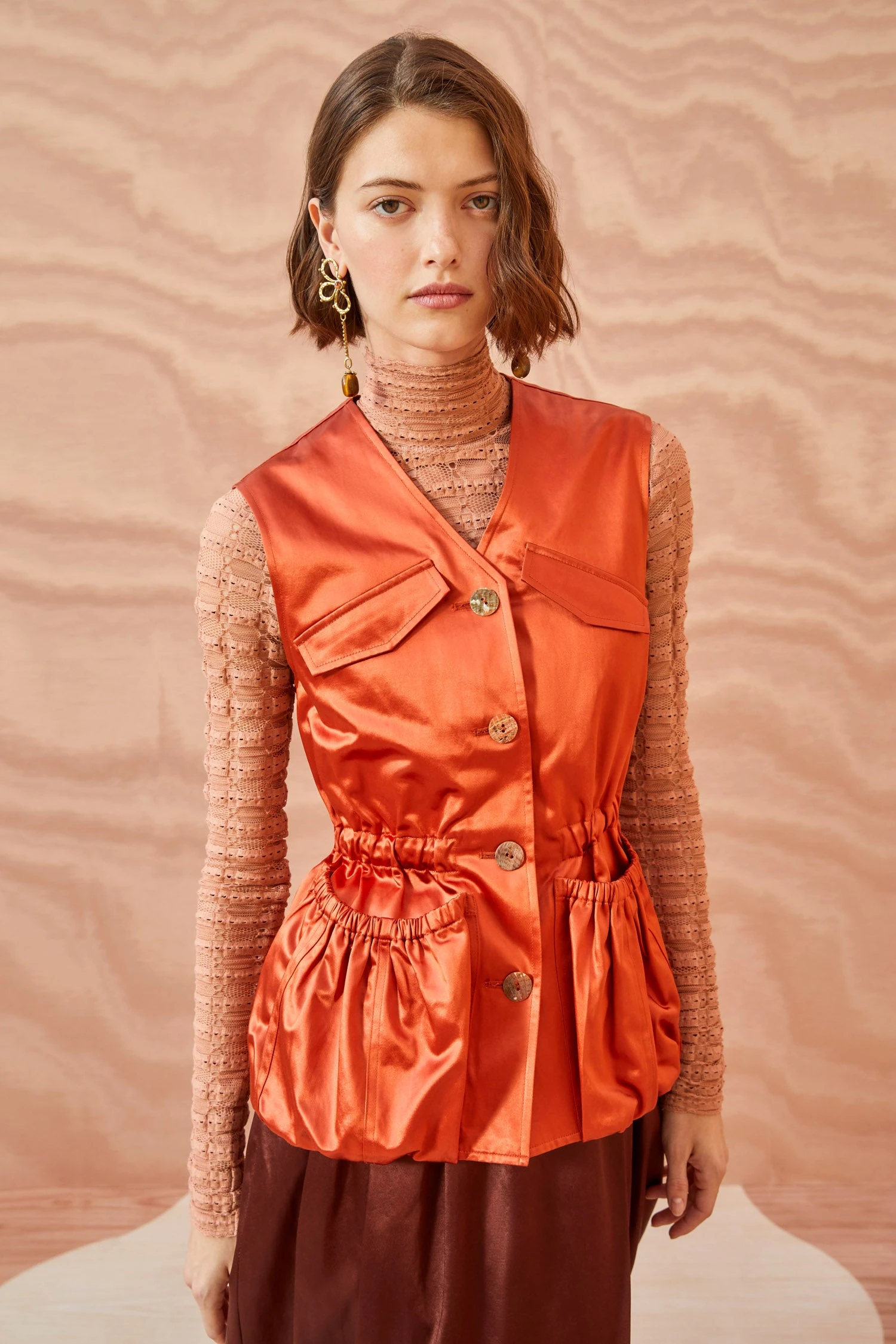 ULLA JOHNSON Monroe Vest - Red Oxide 5 ULLA JOHNSON Monroe Vest - Red Oxide - Image 3