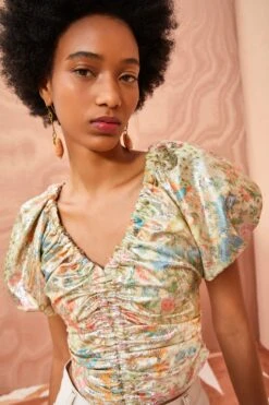 ULLA JOHNSON Nerida Top - Meadow -Chic Clothing Store ULLA JOHNSON Nerida Top MEADOW 0039