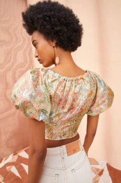 ULLA JOHNSON Nerida Top - Meadow -Chic Clothing Store ULLA JOHNSON Nerida Top MEADOW 0132