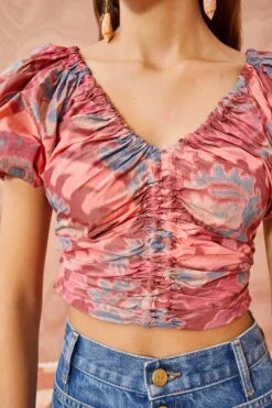 ULLA JOHNSON Nerida Top - Passionflower -Chic Clothing Store ULLA JOHNSON Nerida Top PASSIONFLOWER 05