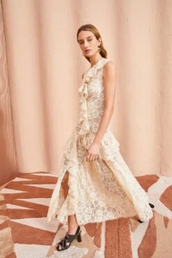 ULLA JOHNSON Odile Dress - Chalk -Chic Clothing Store ULLA JOHNSON Odile Dress CHALK 0042