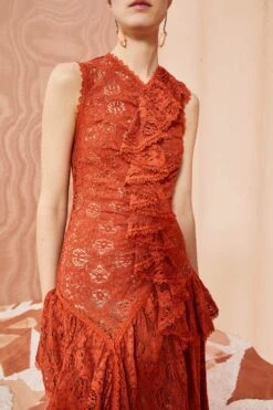 ULLA JOHNSON Odile Dress - Paprika -Chic Clothing Store ULLA JOHNSON Odile Dress PAPRIKA 0065