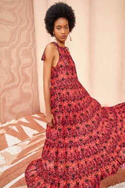 ULLA JOHNSON Ottavia Coverup - Wild Rose -Chic Clothing Store ULLA JOHNSON Ottavia Coverup WILD ROSE 05