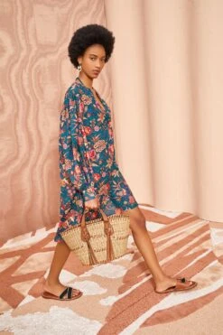 ULLA JOHNSON Otto Coverup - Delphinium 9 ULLA JOHNSON Otto Coverup - Delphinium -Chic Clothing Store ULLA JOHNSON Otto Coverup DELPHINIUM 03