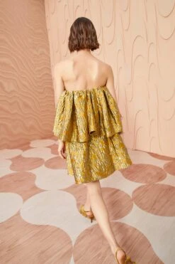 ULLA JOHNSON Oui Dress - Citrine -Chic Clothing Store ULLA JOHNSON Oui Dress CITRINE 0193