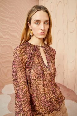 ULLA JOHNSON Pauline Blouse - Pomegranate -Chic Clothing Store ULLA JOHNSON Pauline Blouse POMEGRANATE 03