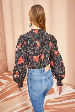 ULLA JOHNSON Philipa Blouse - Obsidian -Chic Clothing Store ULLA JOHNSON Philipa Blouse OBSIDIAN 0097