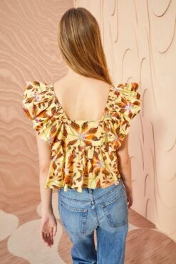 ULLA JOHNSON Romi Top - Lotus -Chic Clothing Store ULLA JOHNSON Romi Top LOTUS 04