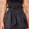 ULLA JOHNSON Rylan Short - Noir -Chic Clothing Store ULLA JOHNSON Rylan Short NOIR 02 ALT